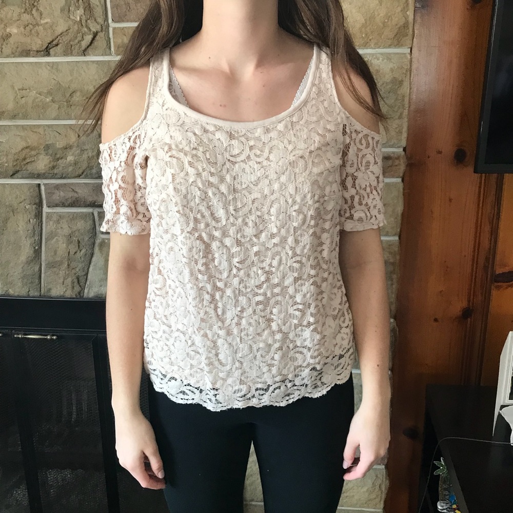 Lace Cream Shirt